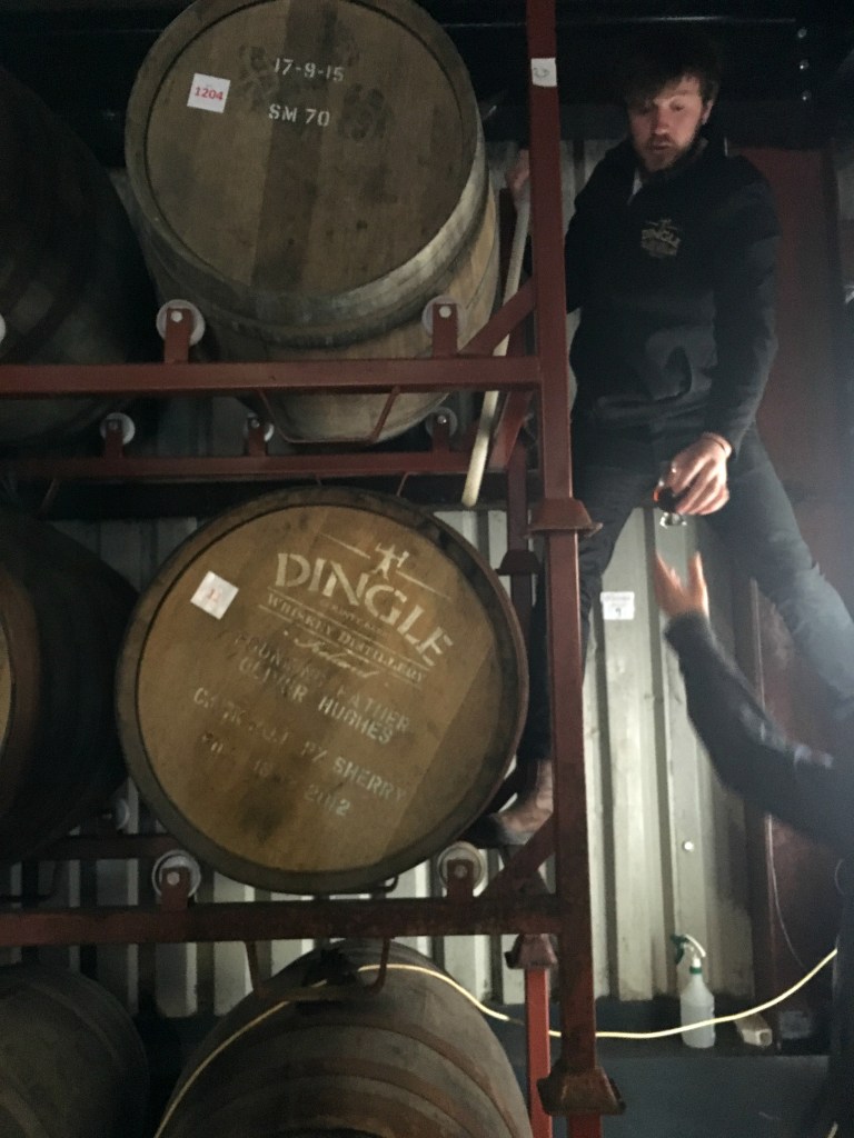 Michael climbing high to get us a dram